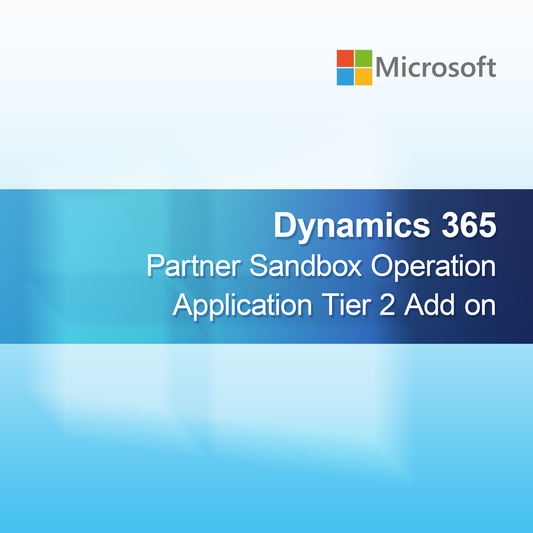 Dynamics 365 Partner Sandbox prevádzková aplikácia úroveň 2 doplnok